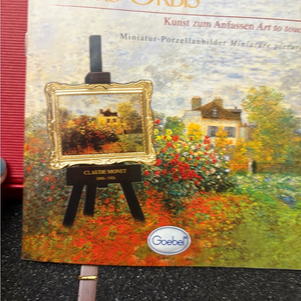 Artwork of Monet and Renoir in miniature made of porcelain. Great for dollhouse